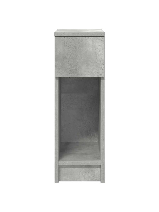 Yöpöytäkaapit laatikolla 2 kpl betoninharmaa 20x36x60 cm