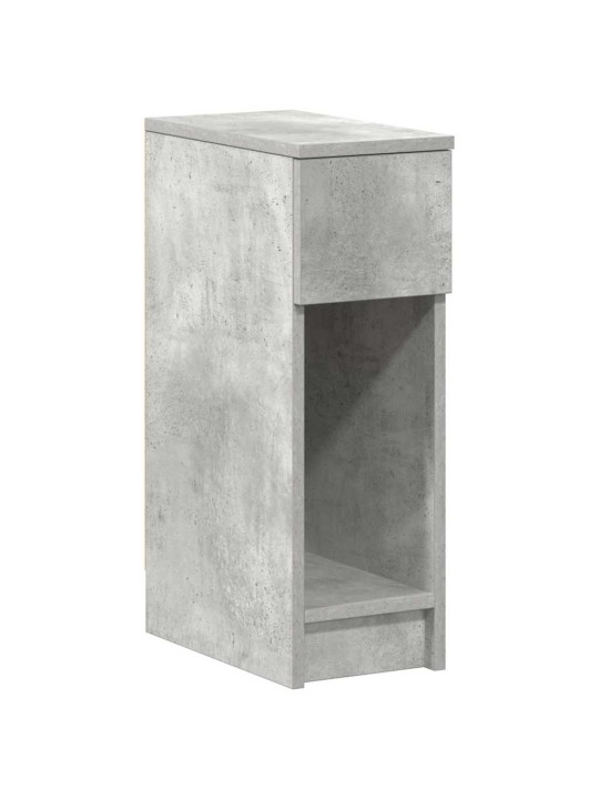 Yöpöytäkaapit laatikolla 2 kpl betoninharmaa 20x36x60 cm