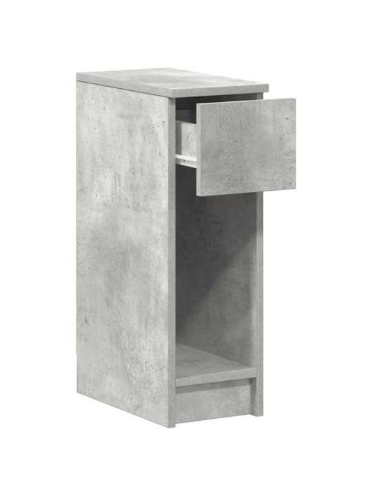 Yöpöytäkaapit laatikolla 2 kpl betoninharmaa 20x36x60 cm
