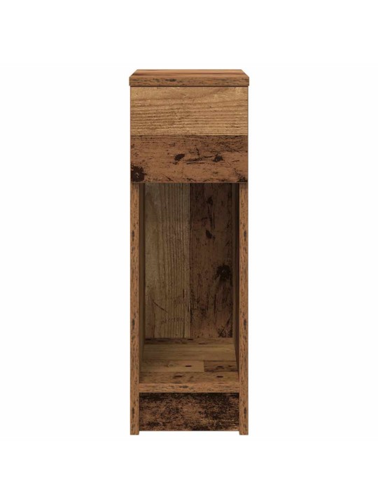 Yöpöytäkaapit laatikolla 2 kpl vanha puu 20x36x60 cm
