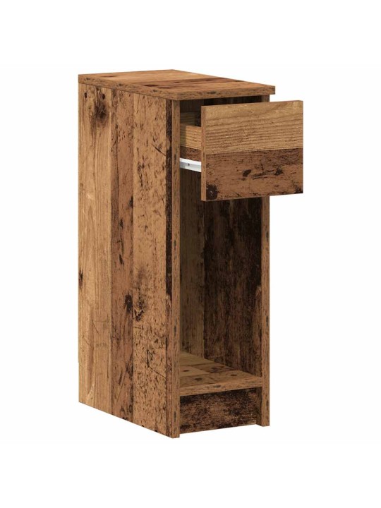 Yöpöytäkaapit laatikolla 2 kpl vanha puu 20x36x60 cm
