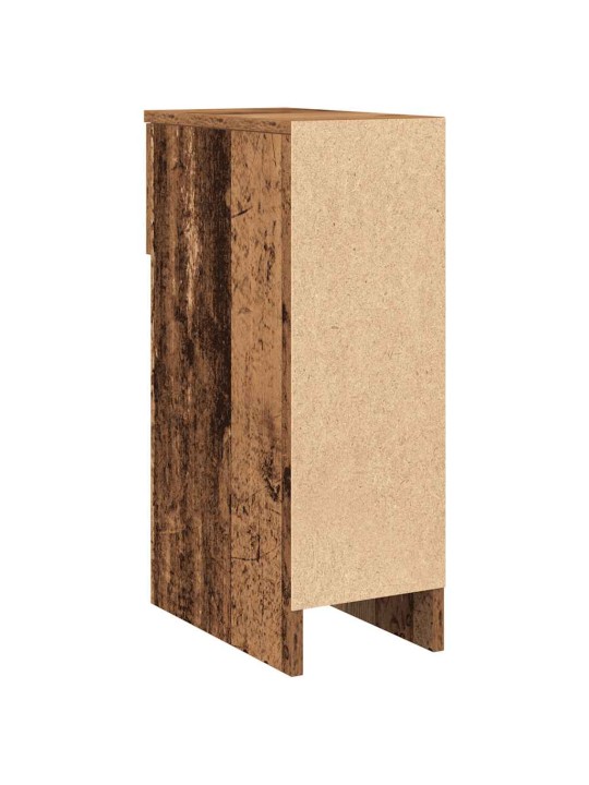 Yöpöytäkaapit laatikolla 2 kpl vanha puu 20x36x60 cm