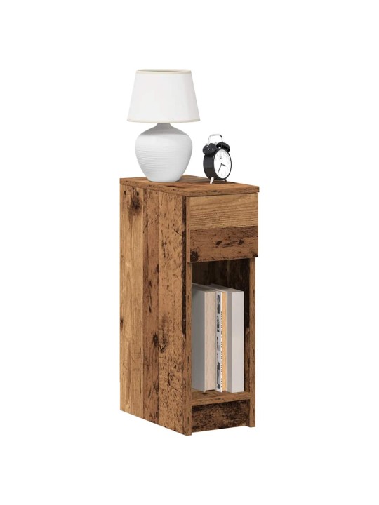Yöpöytäkaapit laatikolla 2 kpl vanha puu 20x36x60 cm