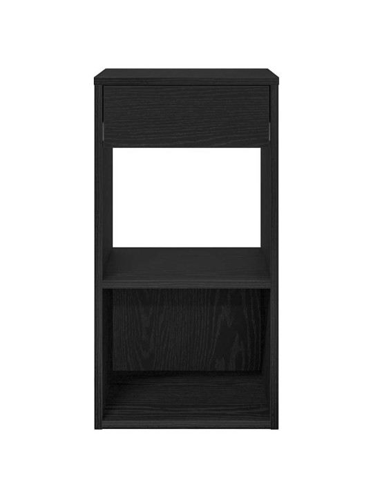 Yöpöytäkaapit laatikolla 2 kpl musta tammi 35x34x66,5 cm