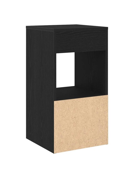 Yöpöytäkaapit laatikolla 2 kpl musta tammi 35x34x66,5 cm