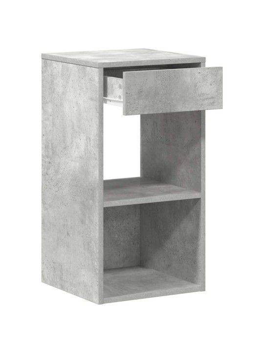Yöpöytäkaapit laatikolla 2 kpl betoninharmaa 35x34x66,5 cm