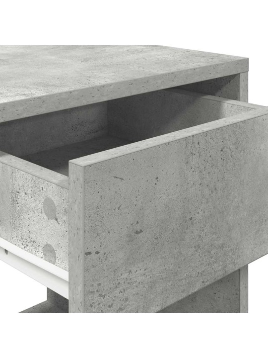 Yöpöytäkaapit laatikolla 2 kpl betoninharmaa 35x34x66,5 cm