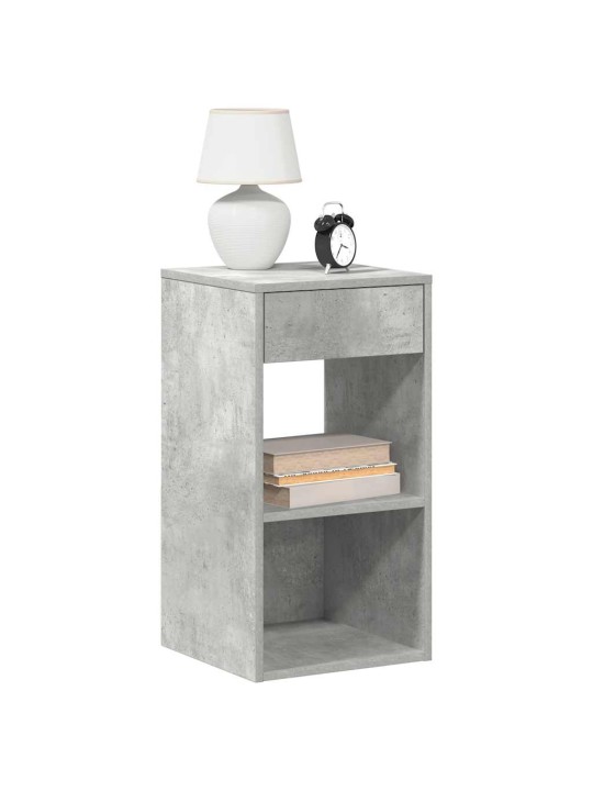 Yöpöytäkaapit laatikolla 2 kpl betoninharmaa 35x34x66,5 cm