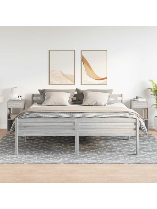 Yöpöytäkaapit laatikolla 2 kpl harmaa sonoma 35x34x66,5 cm