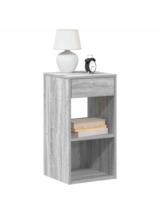Yöpöytäkaapit laatikolla 2 kpl harmaa sonoma 35x34x66,5 cm