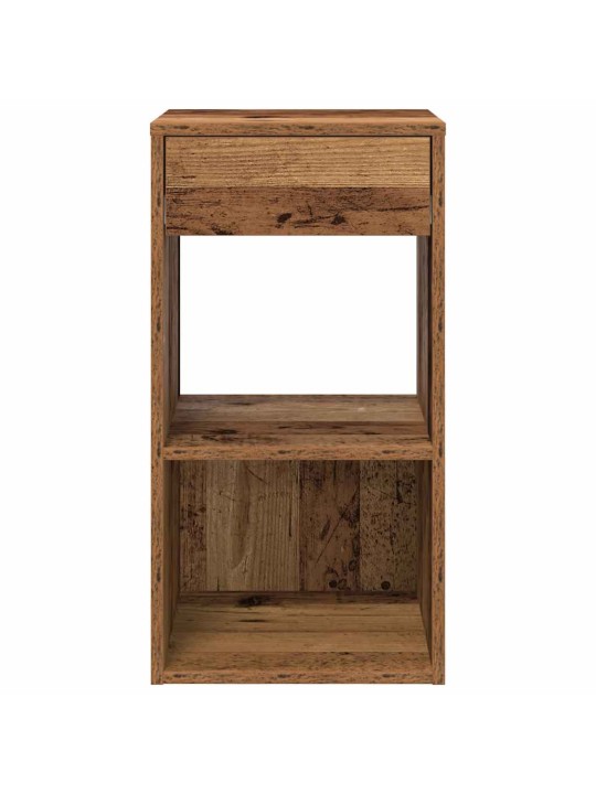 Yöpöytäkaapit laatikolla 2 kpl vanha puu 35x34x66,5 cm