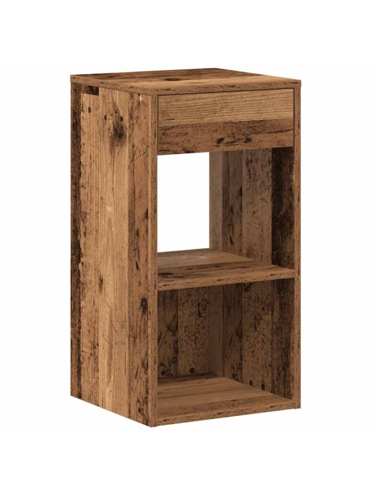 Yöpöytäkaapit laatikolla 2 kpl vanha puu 35x34x66,5 cm