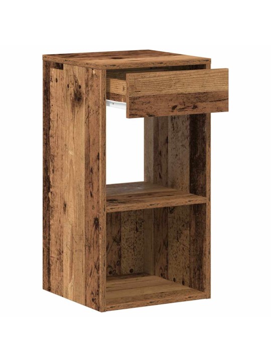 Yöpöytäkaapit laatikolla 2 kpl vanha puu 35x34x66,5 cm