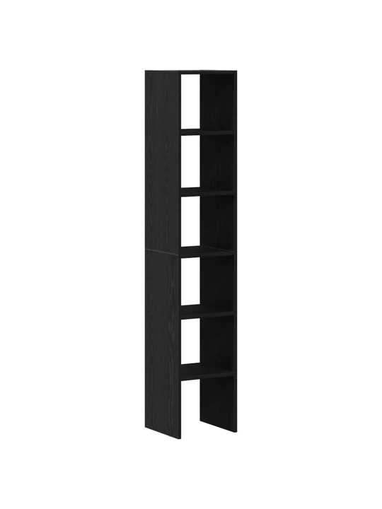 Kirjahyllyt 2kpl pinottava musta tammi 30x30x80 cm tekninen puu