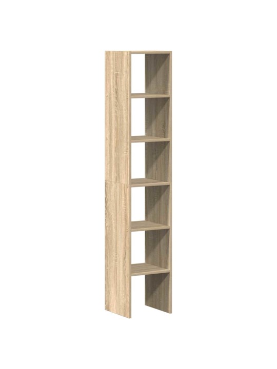 Kirjahyllyt 2kpl pinottava sonoma tammi 30x30x80cm tekninen puu