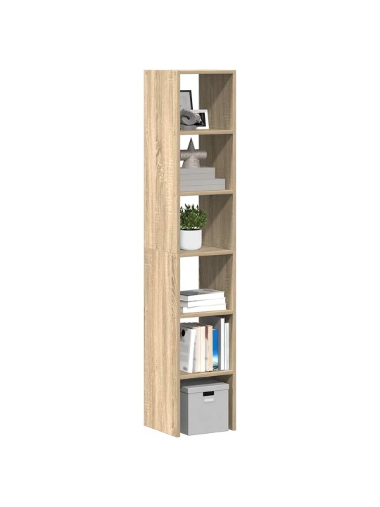 Kirjahyllyt 2kpl pinottava sonoma tammi 30x30x80cm tekninen puu
