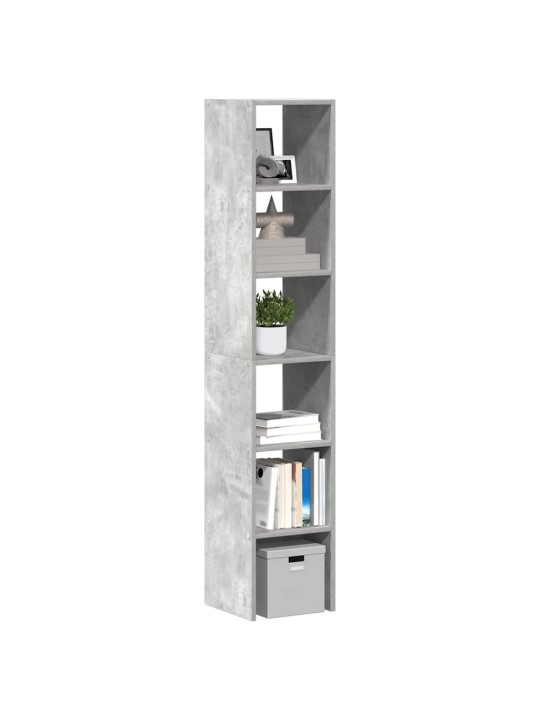 Kirjahyllyt 2 kpl pinottava betoni harmaa 30x30x80 cm