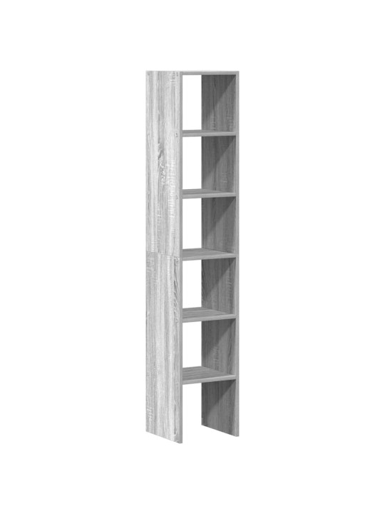Kirjahyllyt 2 kpl pinottava harmaa sonoma 30x30x80 cm