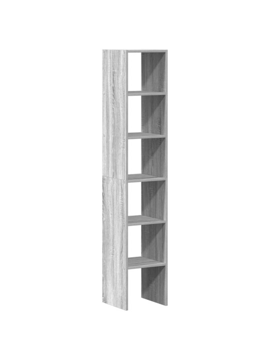Kirjahyllyt 2 kpl pinottava harmaa sonoma 30x30x80 cm