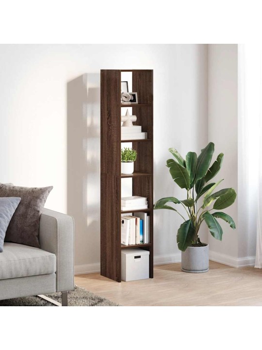 Kirjahyllyt 2 kpl pinottava ruskea tammi 30x30x80 cm