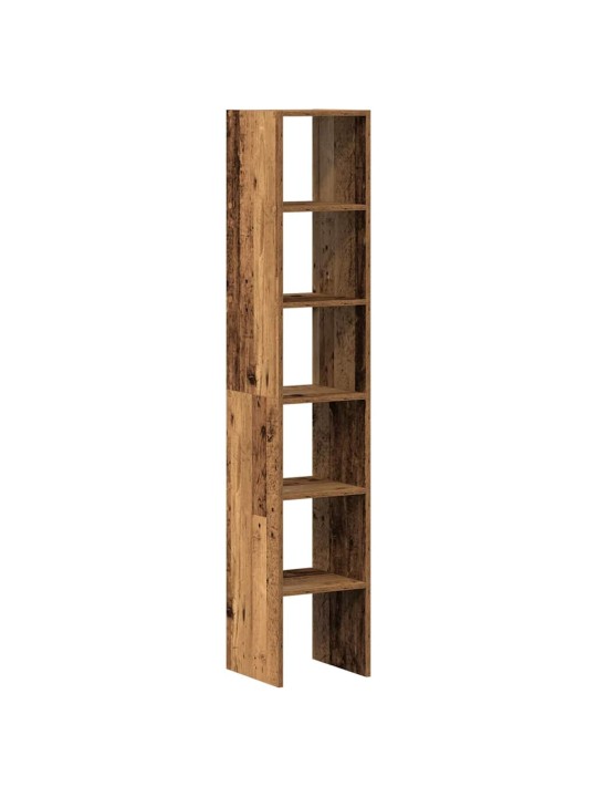 Kirjahyllyt 2 kpl pinottava vanha puu 30x30x80 cm tekninen puu