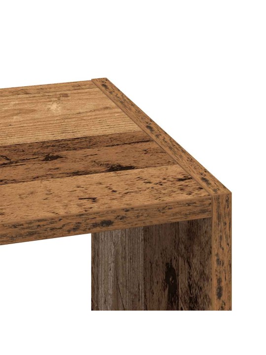 Kirjahyllyt 2 kpl pinottava vanha puu 30x30x80 cm tekninen puu
