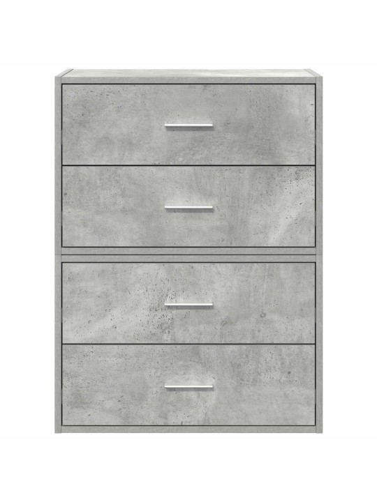 Kaapit 2laatikkoa 2kpl betoninharmaa 60x31x40cm teknillinen puu