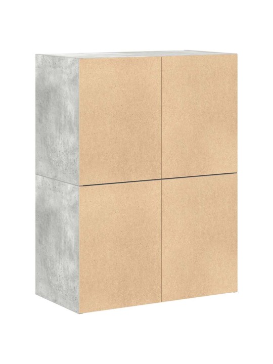 Kaapit 2laatikkoa 2kpl betoninharmaa 60x31x40cm teknillinen puu