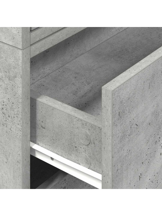 Kaapit 2laatikkoa 2kpl betoninharmaa 60x31x40cm teknillinen puu