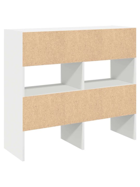Kenkätelineet 2 kpl pinottava valkoinen 89,5x30x40 cm