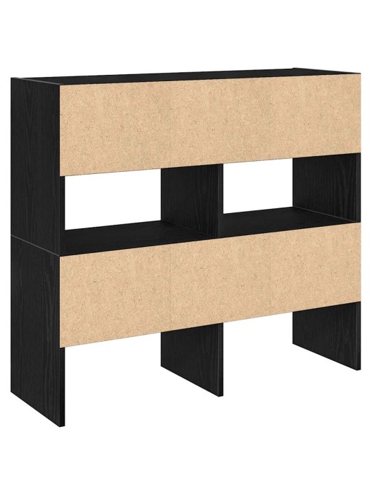 Kenkätelineet 2 kpl pinottava musta tammi 89,5x30x40 cm