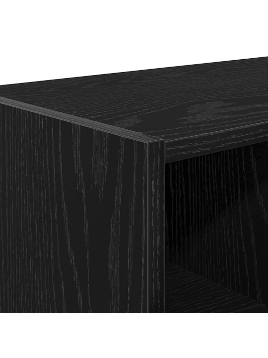 Kenkätelineet 2 kpl pinottava musta tammi 89,5x30x40 cm