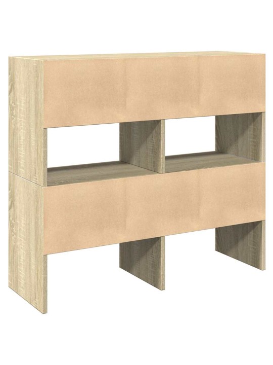 Kenkätelineet 2 kpl pinottava sonoma oak 89,5x30x40 cm