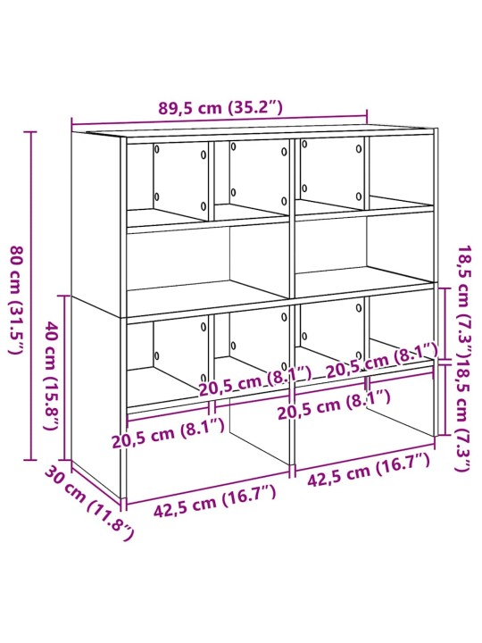 Kenkätelineet 2 kpl pinottava betoni harmaa 89,5x30x40 cm