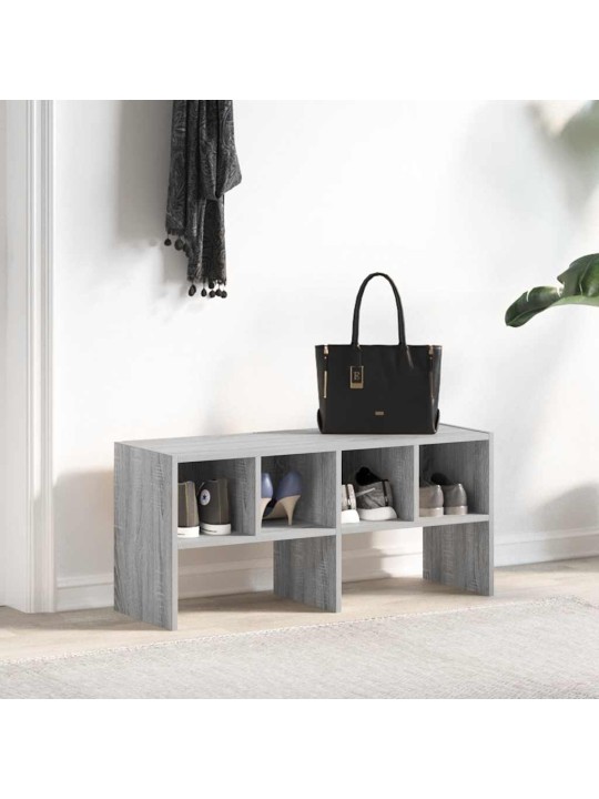 Kenkäteline pinottava harmaa sonoma 89,5x30x40 cm