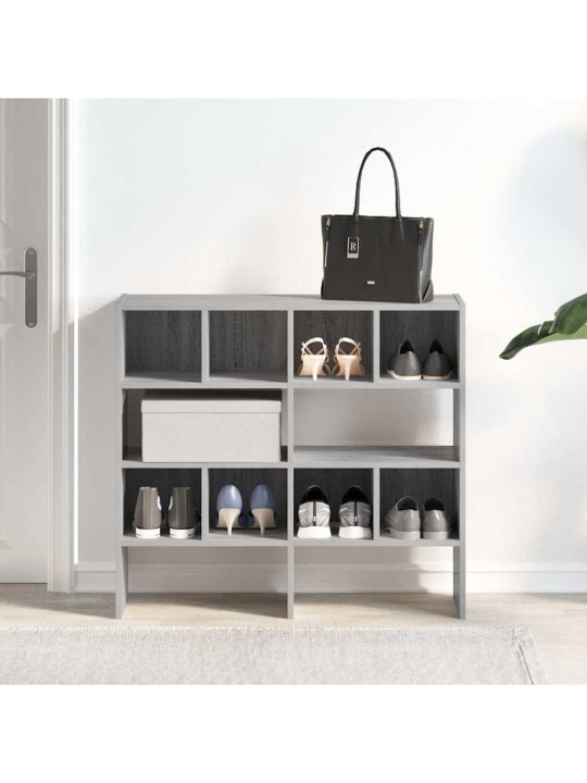 Kenkätelineet 2 kpl pinottava harmaa sonoma 89,5x30x40 cm