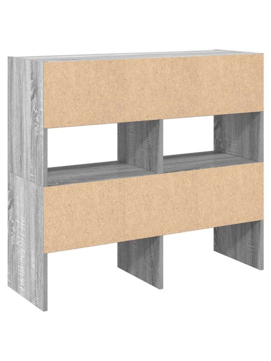 Kenkätelineet 2 kpl pinottava harmaa sonoma 89,5x30x40 cm