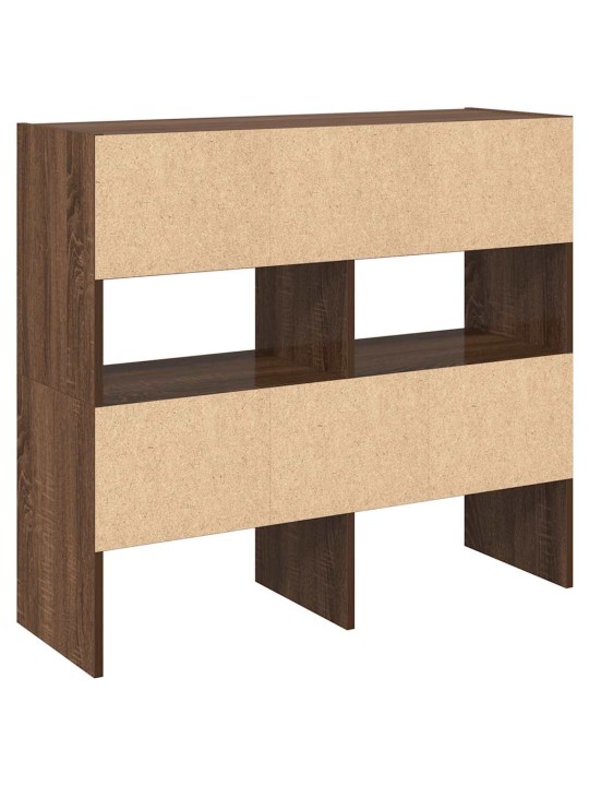 Kenkätelineet 2 kpl pinottava ruskea tammi 89,5x30x40 cm