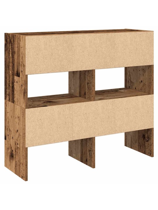 Kenkätelineet 2 kpl pinottava vanha puu 89,5x30x40 cm