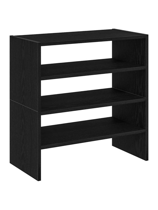Kenkätelineet 2 kpl pinottava musta tammi 60x30x30,5 cm