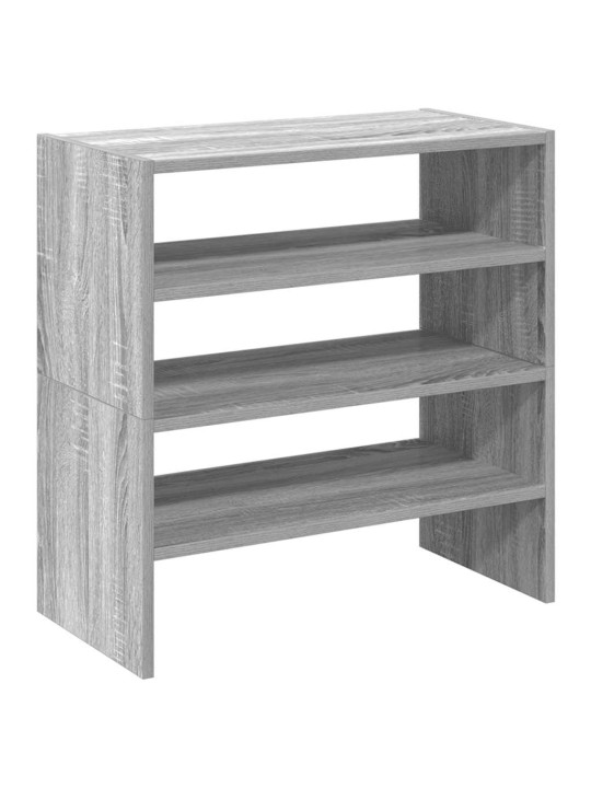 Kenkätelineet 2 kpl pinottava harmaa sonoma 60x30x30,5 cm