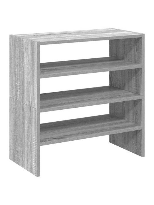 Kenkätelineet 2 kpl pinottava harmaa sonoma 60x30x30,5 cm