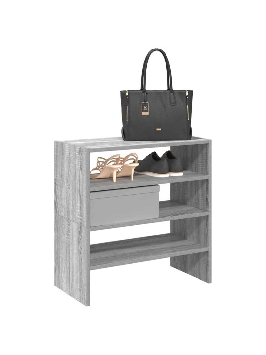 Kenkätelineet 2 kpl pinottava harmaa sonoma 60x30x30,5 cm