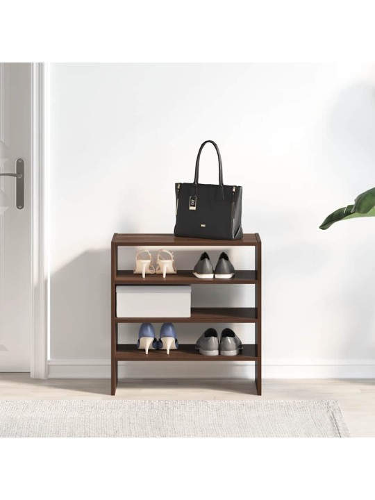Kenkätelineet 2 kpl pinottava ruskea tammi 60x30x30,5 cm