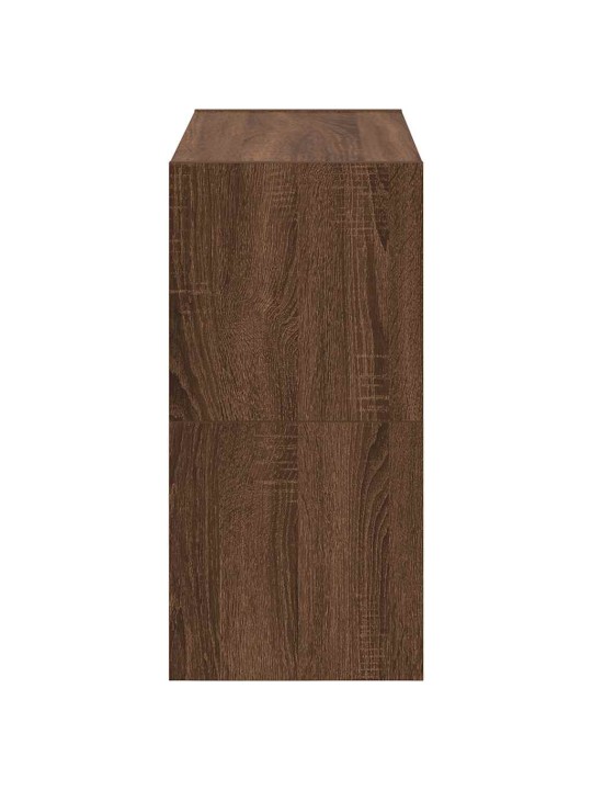 Kenkätelineet 2 kpl pinottava ruskea tammi 60x30x30,5 cm