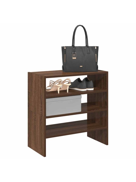 Kenkätelineet 2 kpl pinottava ruskea tammi 60x30x30,5 cm