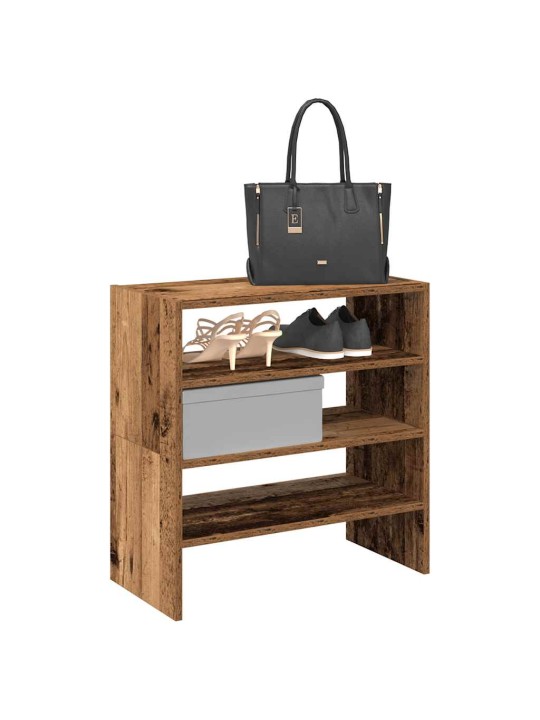 Kenkätelineet 2 kpl pinottava vanha puu 60x30x30,5 cm