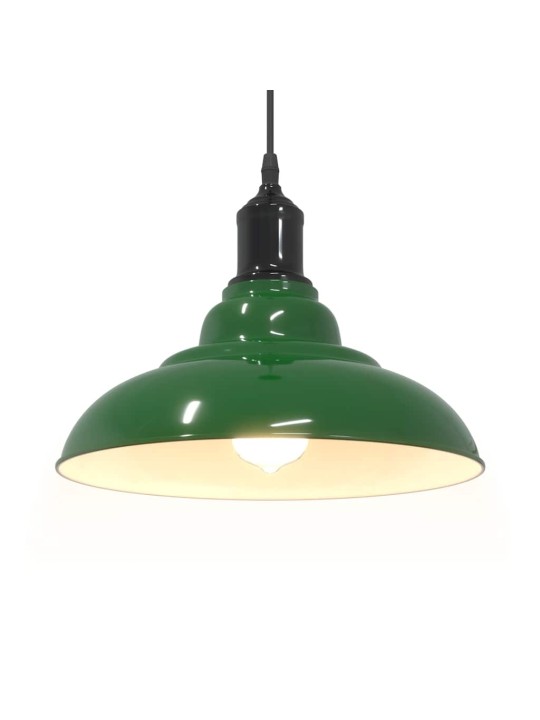 Riippuvalaisin korkeussäädettävä e27 kiiltävä vihreä ø 31 cm