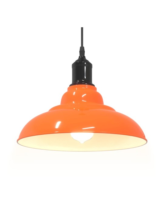 Riippuvalaisin korkeussäädettävä e27 kiiltävä oranssi ø 31 cm