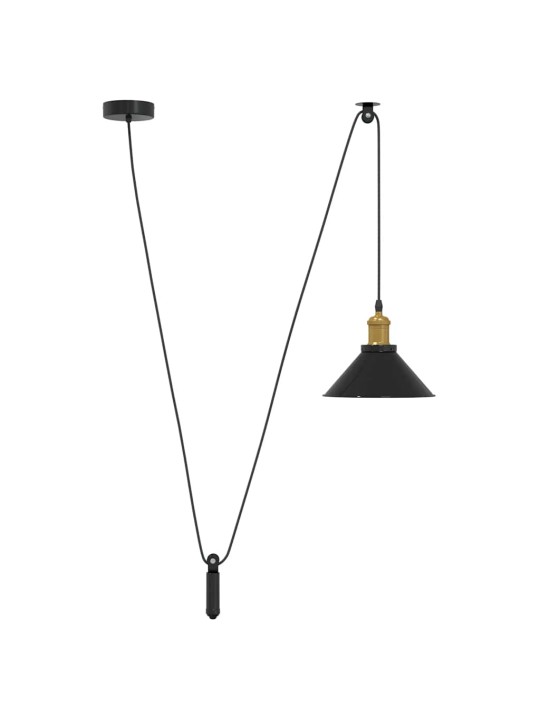 Riippuvalaisin korkeussäädettävä e27 kiiltävä musta ø 22 cm